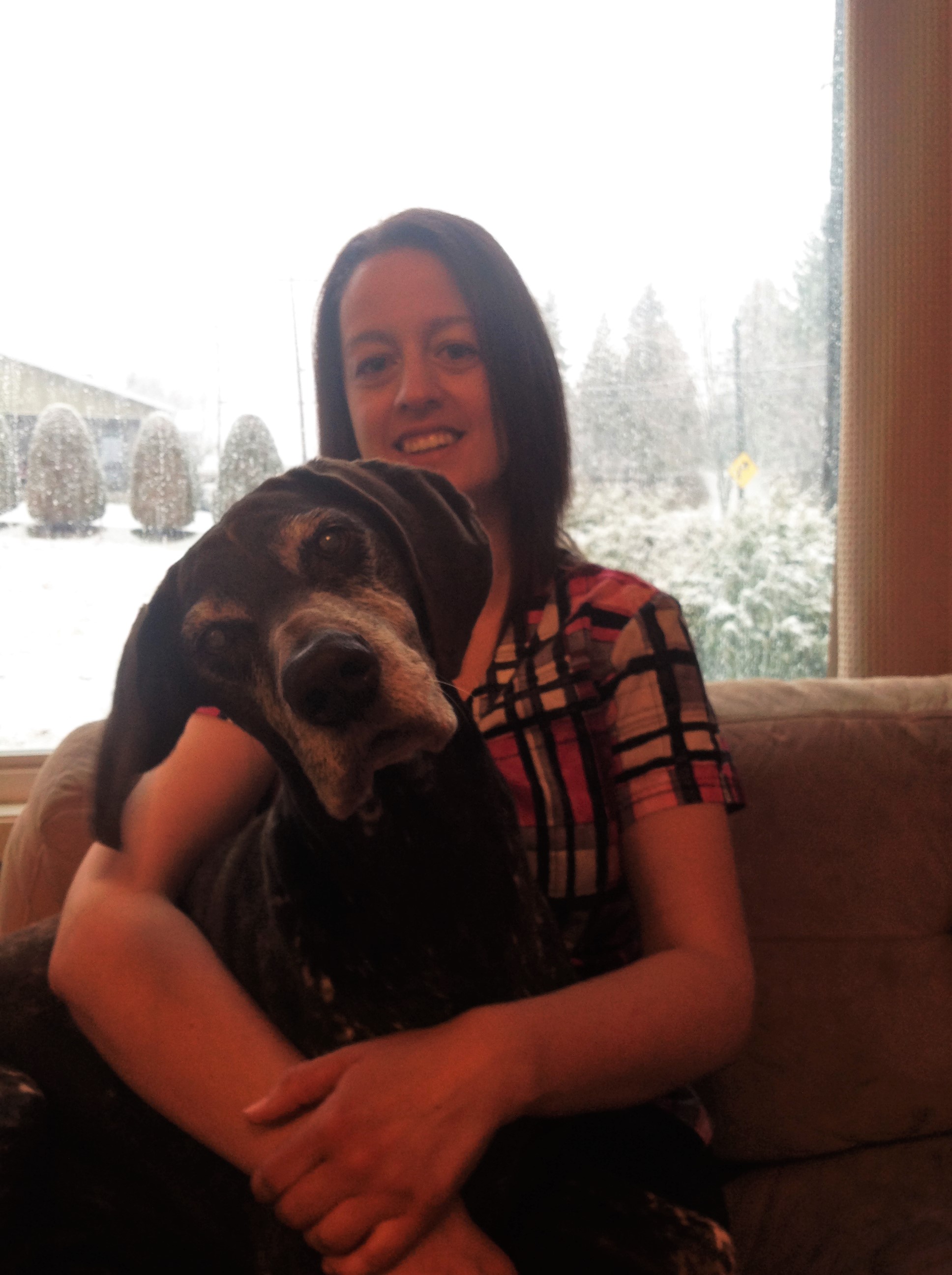Christelle, technicienne en santé animale, et son chien Harissa